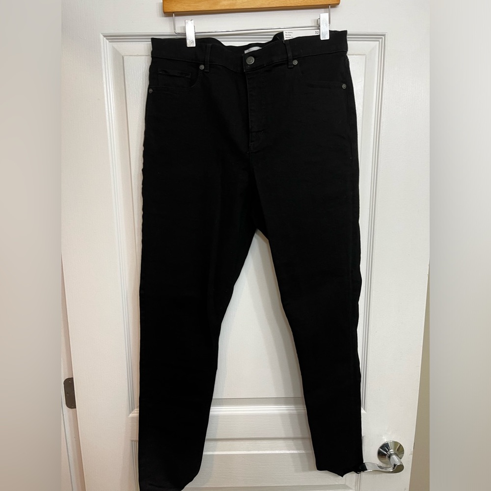 LOFT The Skinny Jeans MidRise Jeans in Black Sz 32 Tall NWT